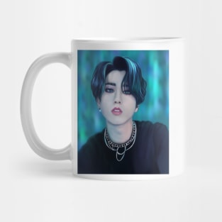 Han Jisung with blue hair, stray kids Mug